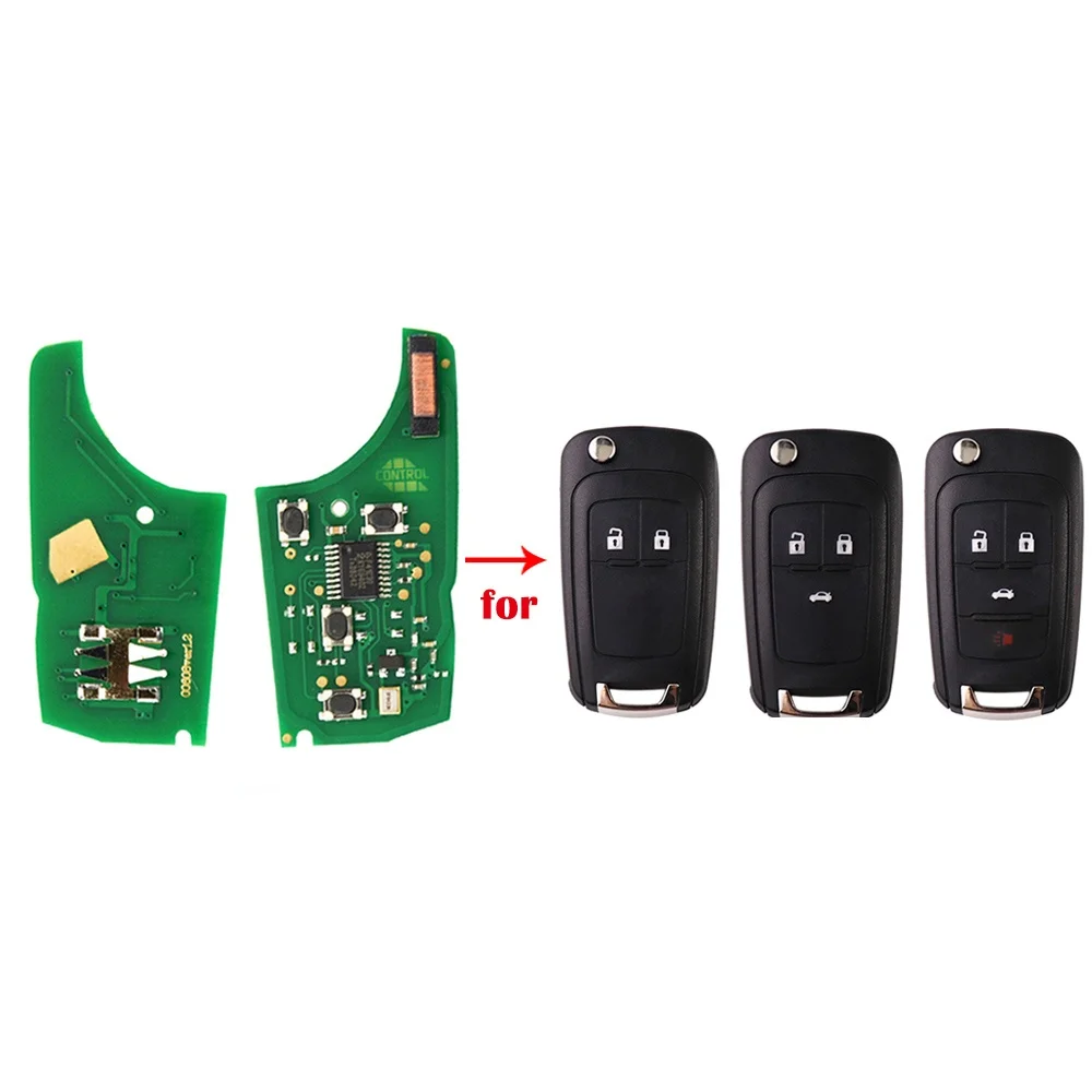2/3/4/5 Pulsante di Vibrazione Chiave A Distanza Dell'automobile Pieghevole Per Chevrolet Cruze Epica Lova Camaro Impala Fit Astra Per Buick Opel 315/433 MHz ID46