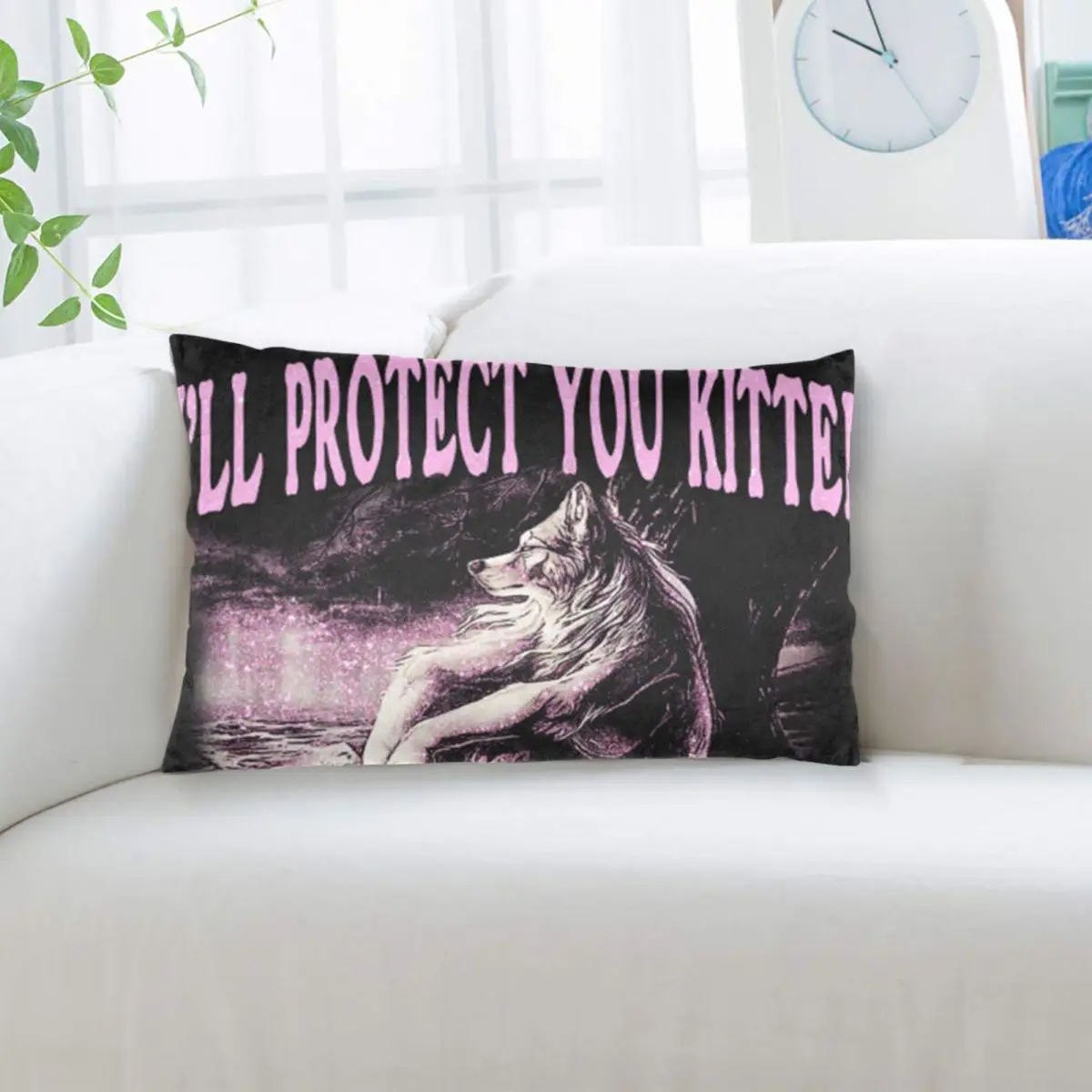 Wolf Ripping Alpha Wolf Werewolf Rectangle Pillowcase Cushion Cover Decor Bedroom Bed Home Comfort Throw Pillow