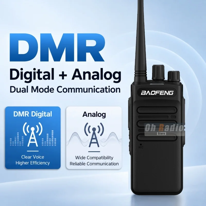 DM-1905L Baofeng DMR Walkie Talkie Dual Time Slot 5W Output 400-470MHz Type-C Charge CTCSS/CDCSS 256Channel Two Way Radio 1/2PCS