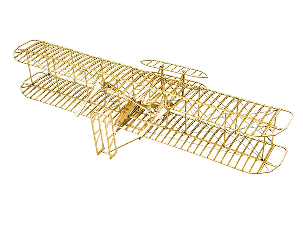 3D Wooden Puzzles Airplanes DIY Wright Brothers Flyer Laser Cut Balsa Wood Model Aircraft  Plane Gift for Adults Teens