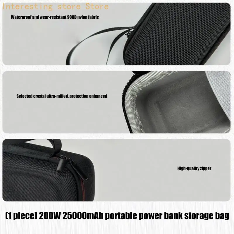 Stoßfeste EVA-Aufbewahrungstasche, perfekt für 200 W 25000 mAh PB728 externe Batteriebox 55KC – Detail 5