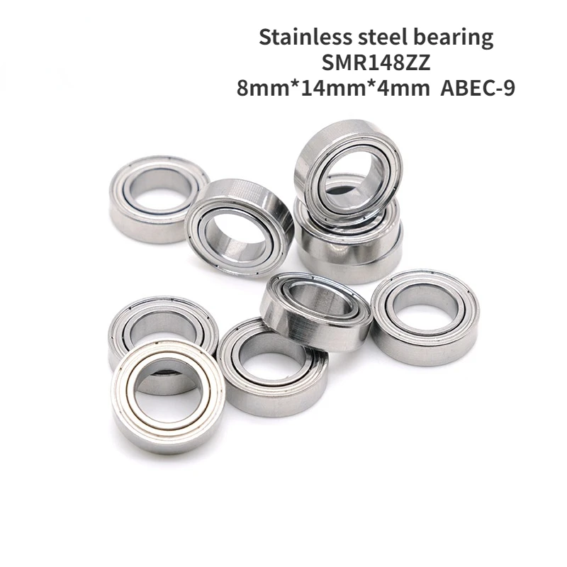 SMR148ZZ 8mm*14mm*4mm stainless steel miniature bearing ABEC-9 high-speed