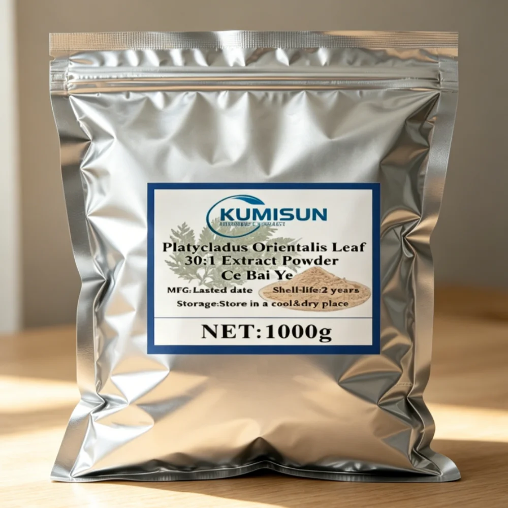 

Global Wholesale Production Raw Material Factories For 30:1 BIOTA ORIENTALIS LEAF ExtractPowder With Aluminum Foil Bag