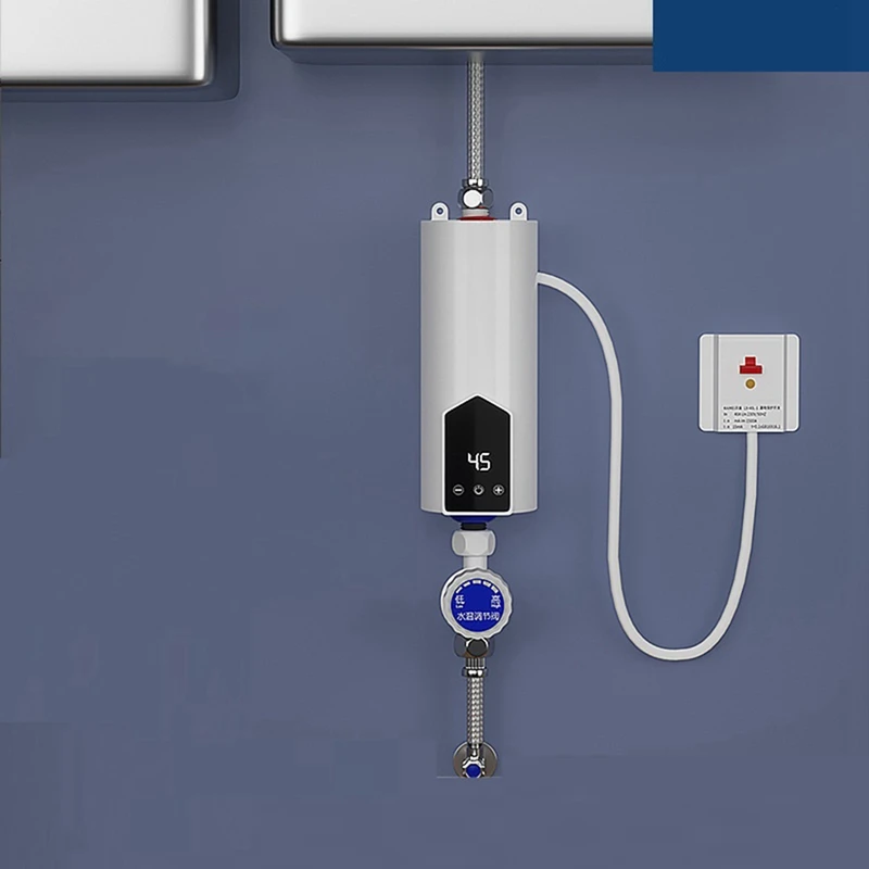 1 Set Tankless Water Heater Faucet That Is Hot And Fast Hot-Connected Small Kitchen Treasure Tap Water Heater 5500W EU Plug