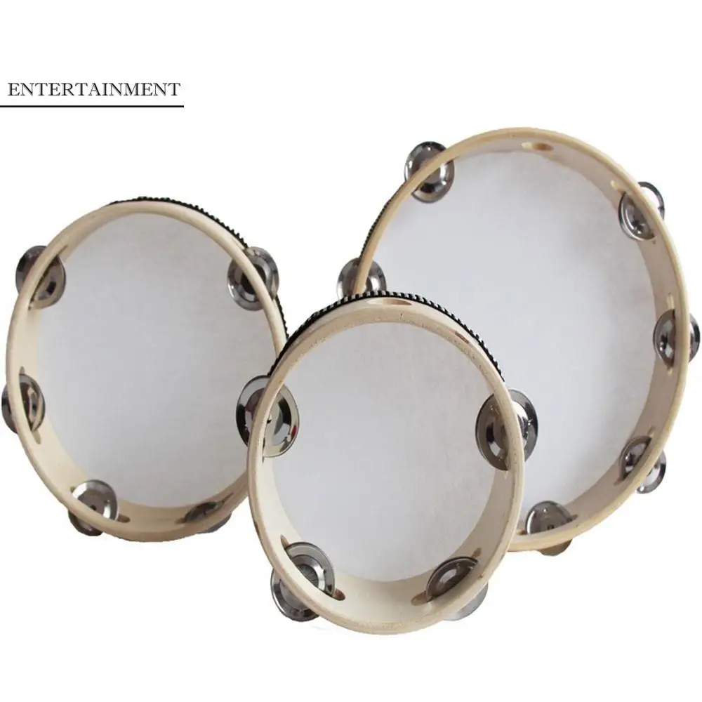 

Children Toys 4/6/8/10inch Tambourine Percussion Music Game Handheld Drum Drumming Toy Dancing Kids Drum Dance Concerts