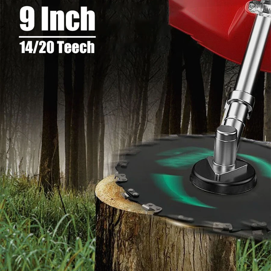 9Inch Grass Trimmer Head Mowing Lawnmower Parts 14/20 Tooth Disc Replacement Blade Grass Brush Cutter for Lawn Mover Head