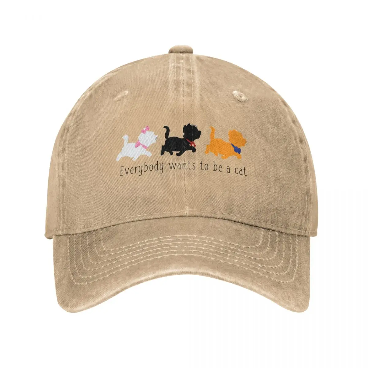 Aristocats Cats Marie Cartoon Men Women Baseball Cap Distressed Washed Caps Hat Outdoor Running Golf Unstructured Soft Headwear