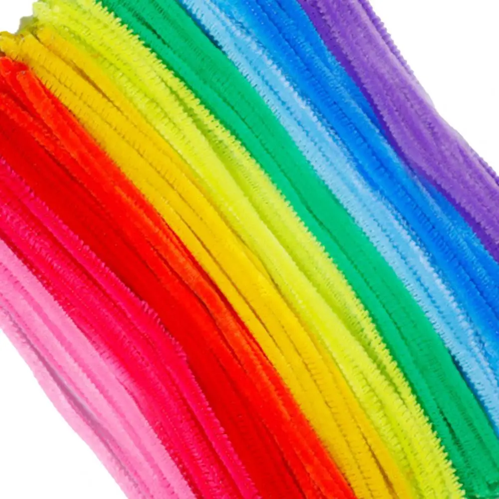 High-quality Plush Toys 100pcs Colorful Pipe Cleaners Craft Kit Flexible Chenille Stems for Kids Diy Projects for Handicraft