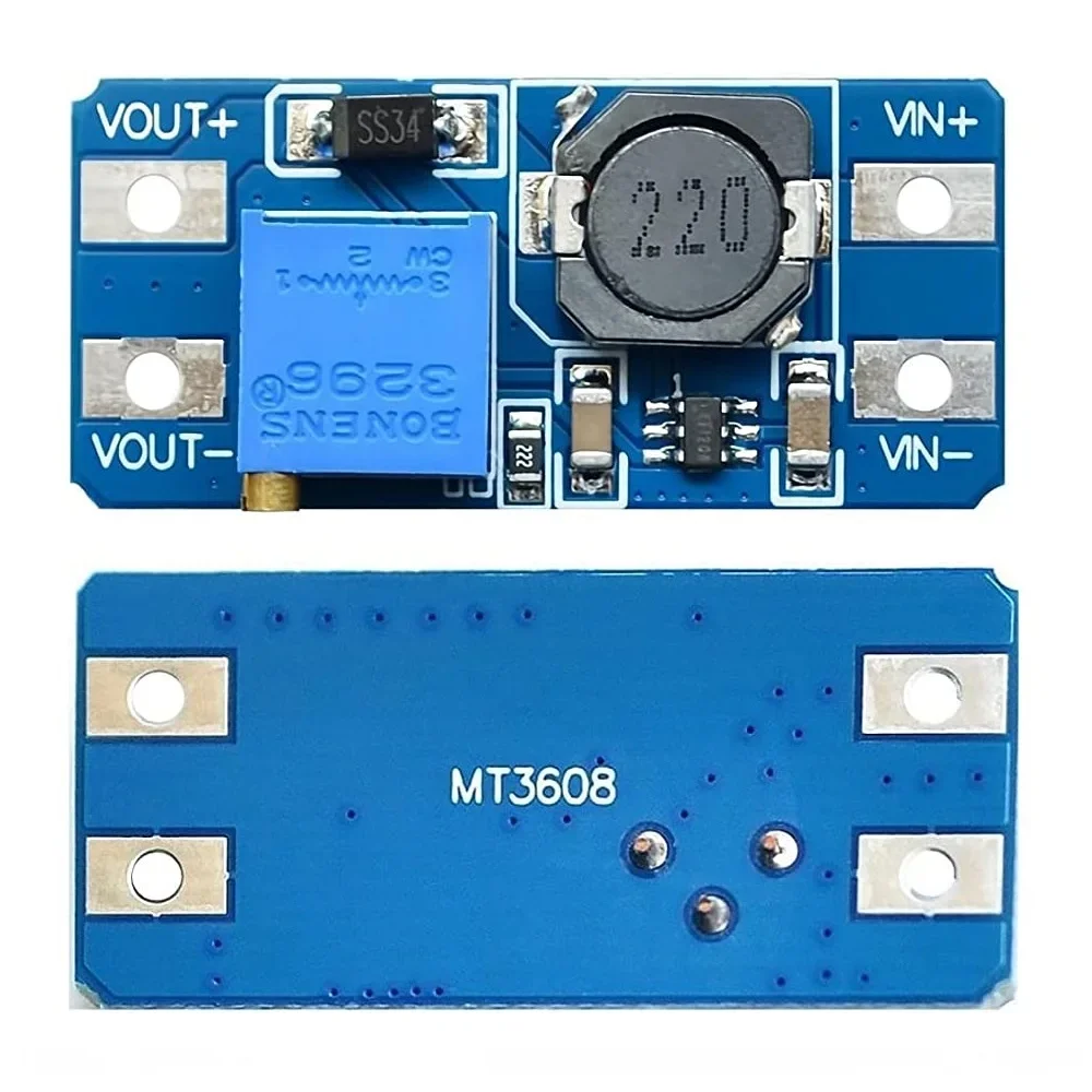 1-100pcs MT3608 DC-DC Step Up Converter Booster Power Supply Module Boost Step-up Board MAX Output 28V 2A for Arduino Diy Kit