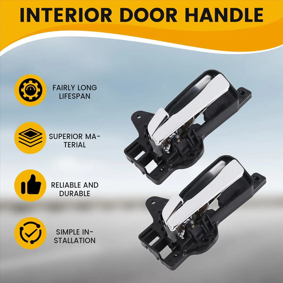 #92L Automotive Parts & Accessories,4PCS Car Inner Door Handle for Hyundai I30 I30CW 2007-2011 826102L010 (Black)