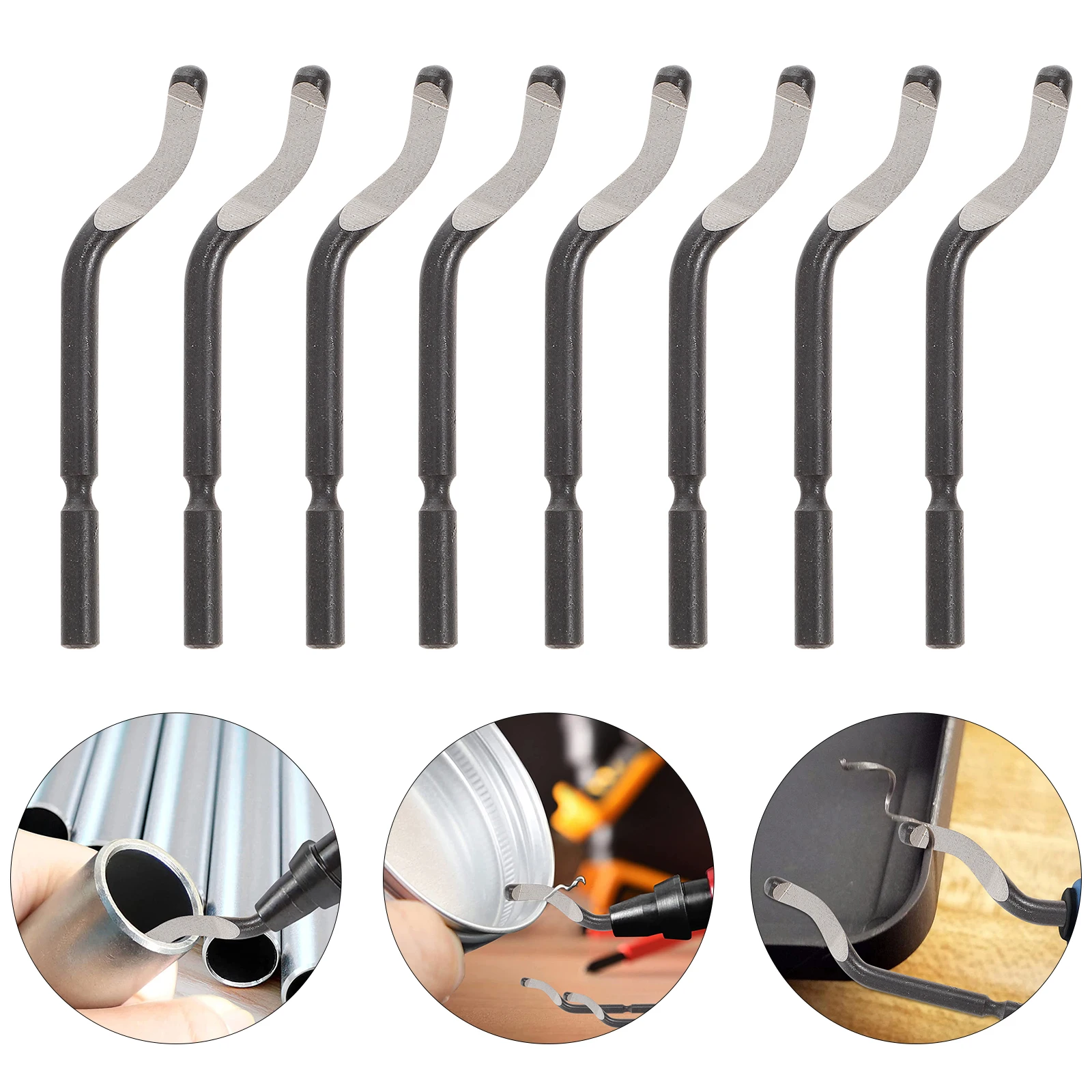 

10 Pcs Deburring Blade Tool Plastic Kit Removing Rotary for Metal Stainless Steel Tools