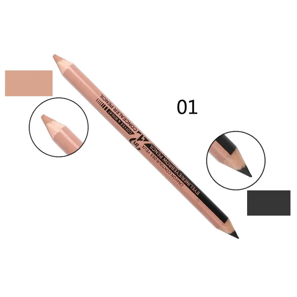 2in1 Waterproof Sexy Eye Double Ended Eyeliner Eyebrow Cosmetic Concealer pen Makeup up