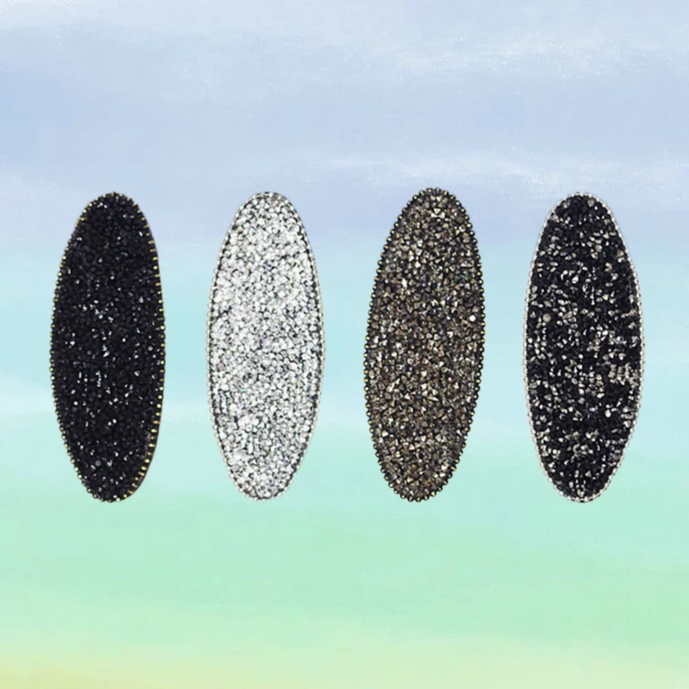 4Pcs Mixed Colors Crystal Hair Clips Eye Catching Barrettes for Girls Toddlers Abundant Quantity Flexible Replacement