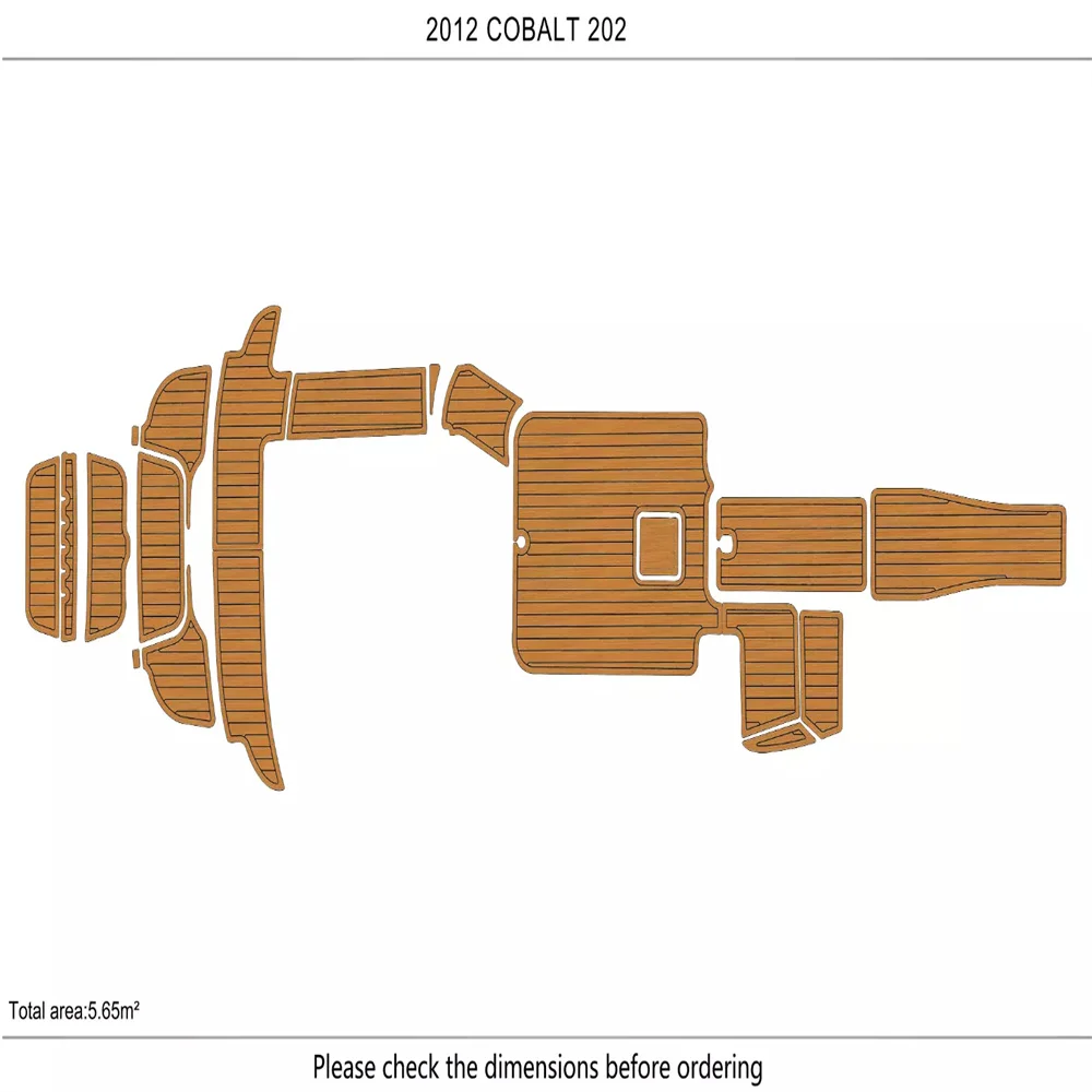 

2008-2012 COBALT 202 Cockpit Swim platform 1/4"6mm EVA foam floor Marine Flooring Teak Yacht boat marine accessories