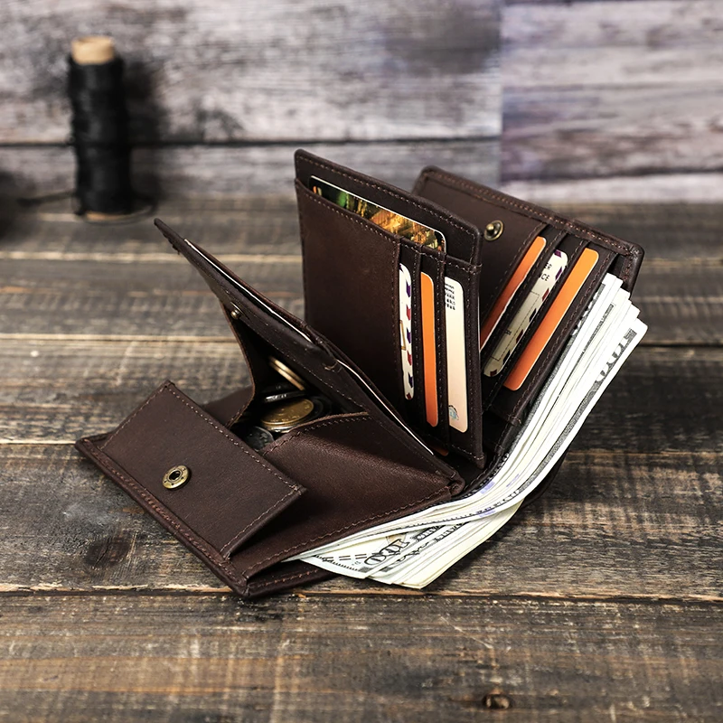 CONTACT'S Men Genuine Leather Embossing Wallets 12 Constellations Custom Logo Card Holder Coin Purse Stamping Zodiacs Money Clip