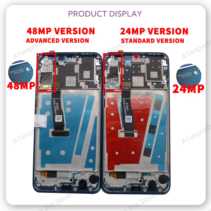 Wyświetlacz LCD do Huawei P30 Lite Nova 4e Ekran Dotykowy Digitizer 6.15" MAR-AL00 MAR-TL00 MAR-LX2 Testowane Części Zamienne Gorąca Sprzedaż — zdjęcie produktu 3