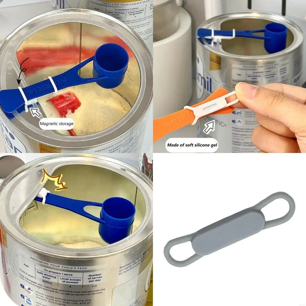 

A5YC Sanitary Baby Milk Powder Spoon Silicone Fastener for Quick Nighttime Feeding