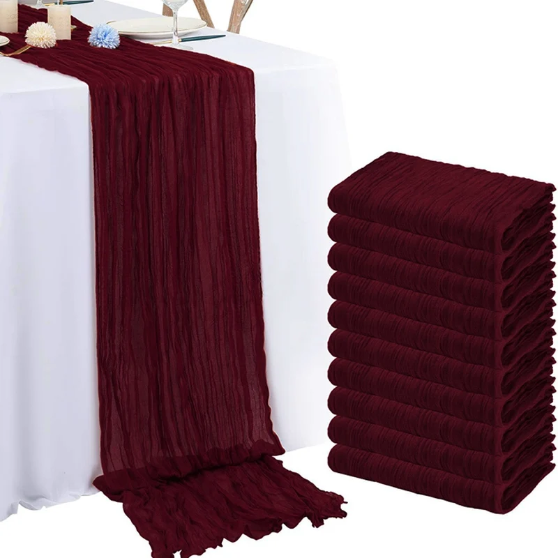 1pc Käsetuch Tisch Läufer Land Stil Gaze Käse Tuch Tischdecke Für Hochzeit Braut Dusche Baby Dusche Geburtstag Party