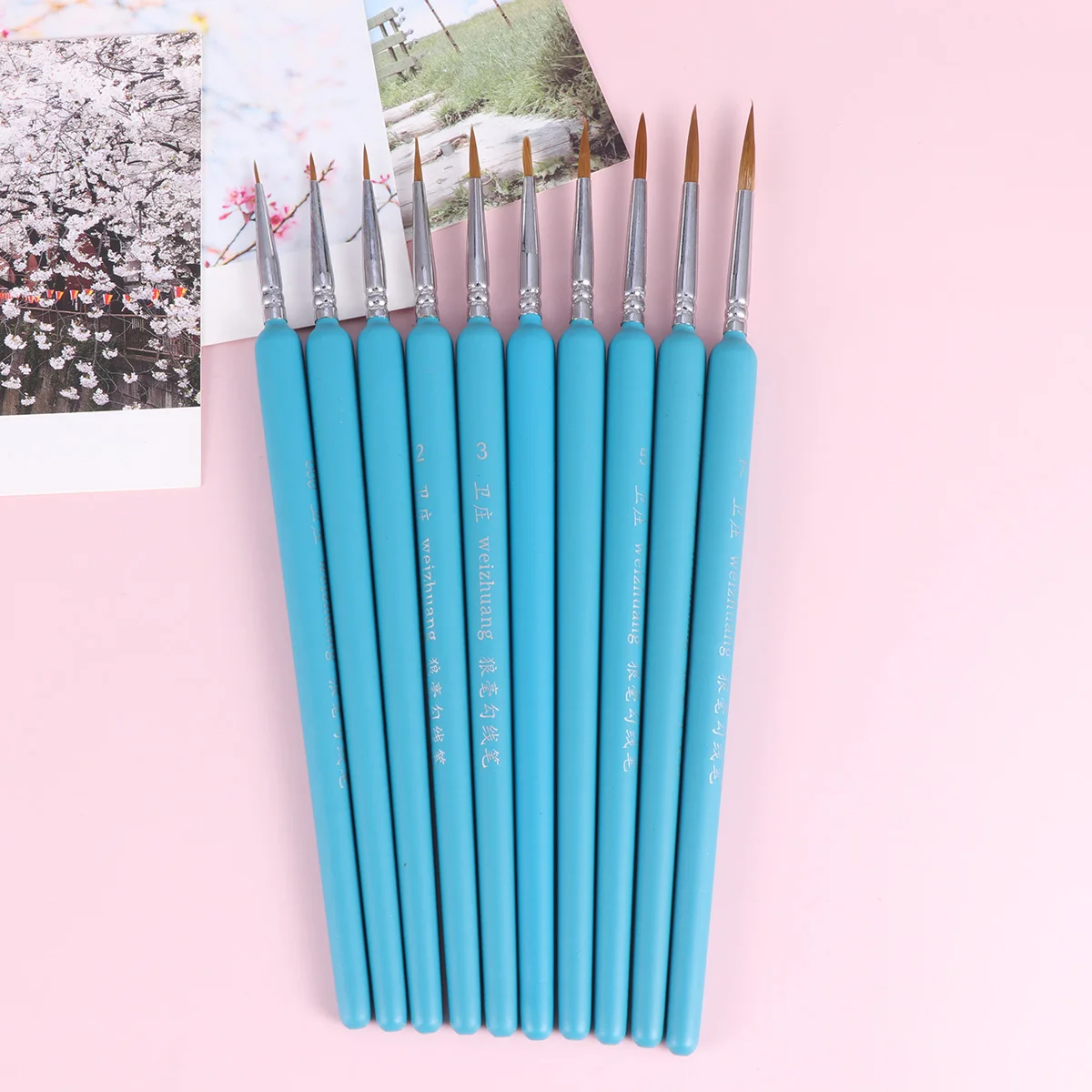 

1Set Detail Paint Brush Set for Acrylics Watercolors Gouaches Oil Lightweight Durable Practical Sky- Paint Brush