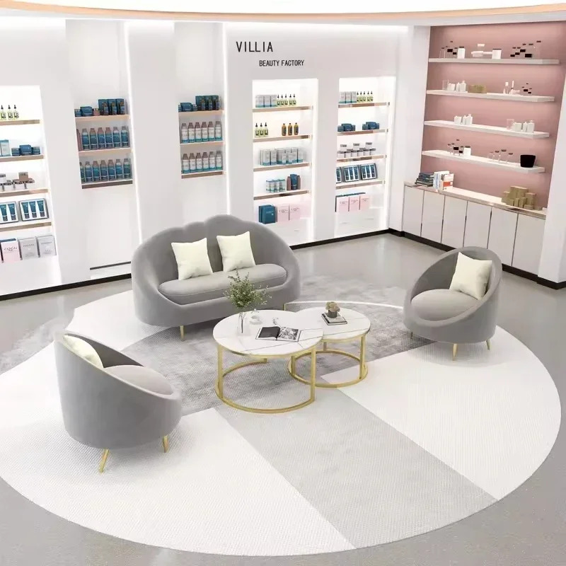 Hot SalesModern Light Luxury Small Family Living Room Bedroom Sofa Double Three Simple Sofa Combination