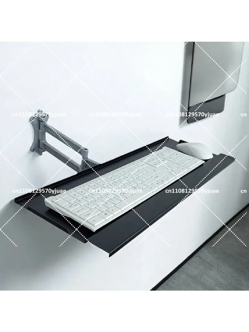 Aluminum Profile Monitor Keyboard Bracket, Telescopic Rotating Cantilever Wall Mount, Adjustable Hand Tray Moving Frame