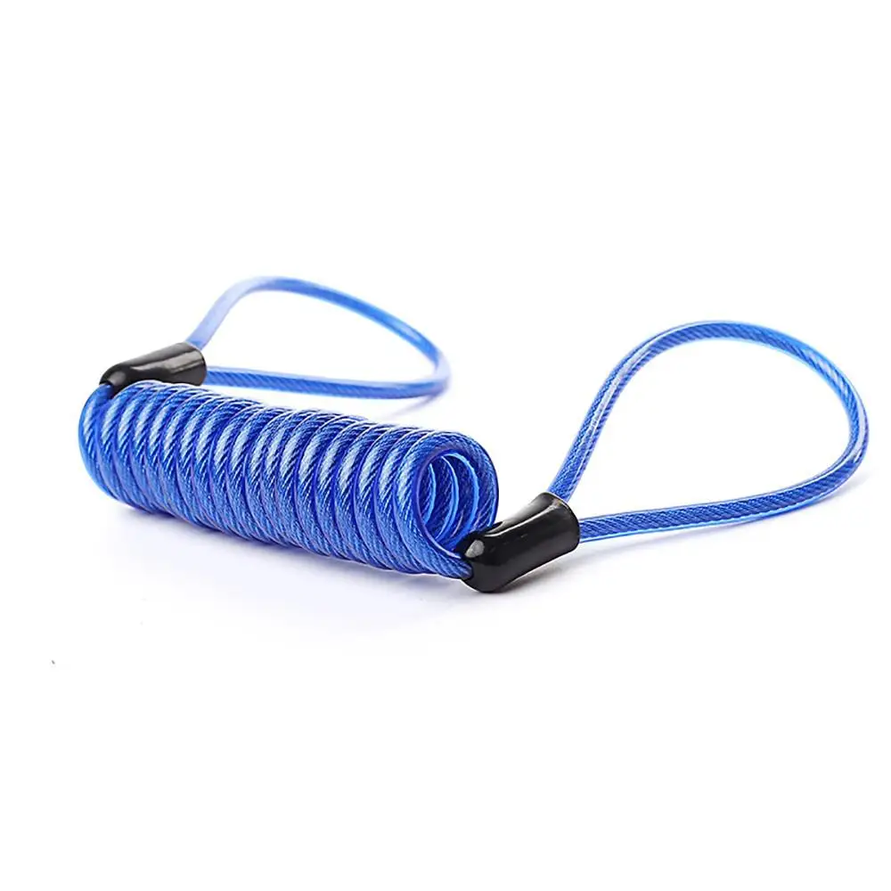 120cm Bike Scooter Lock Rope Motorcycle Motorbike Wheel Disc Reminder Coil Anti Thief Security Spring Cable Wire Tools