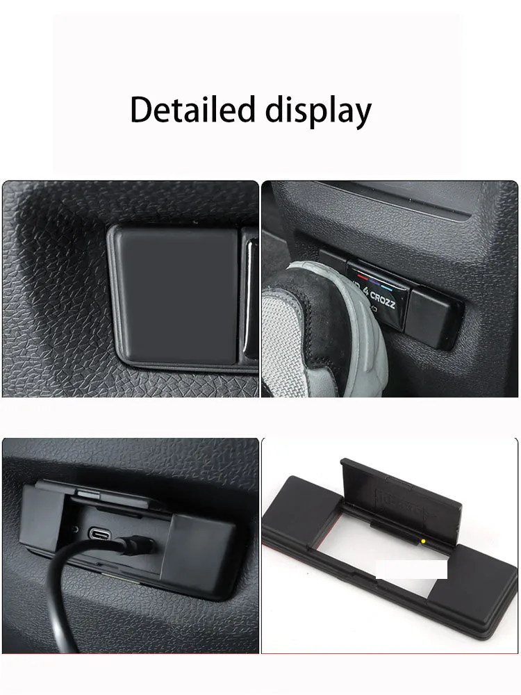 For Volkswagen ID.4X/4Crozz Rear USB Protective Cover Car Patch Modification Decorations