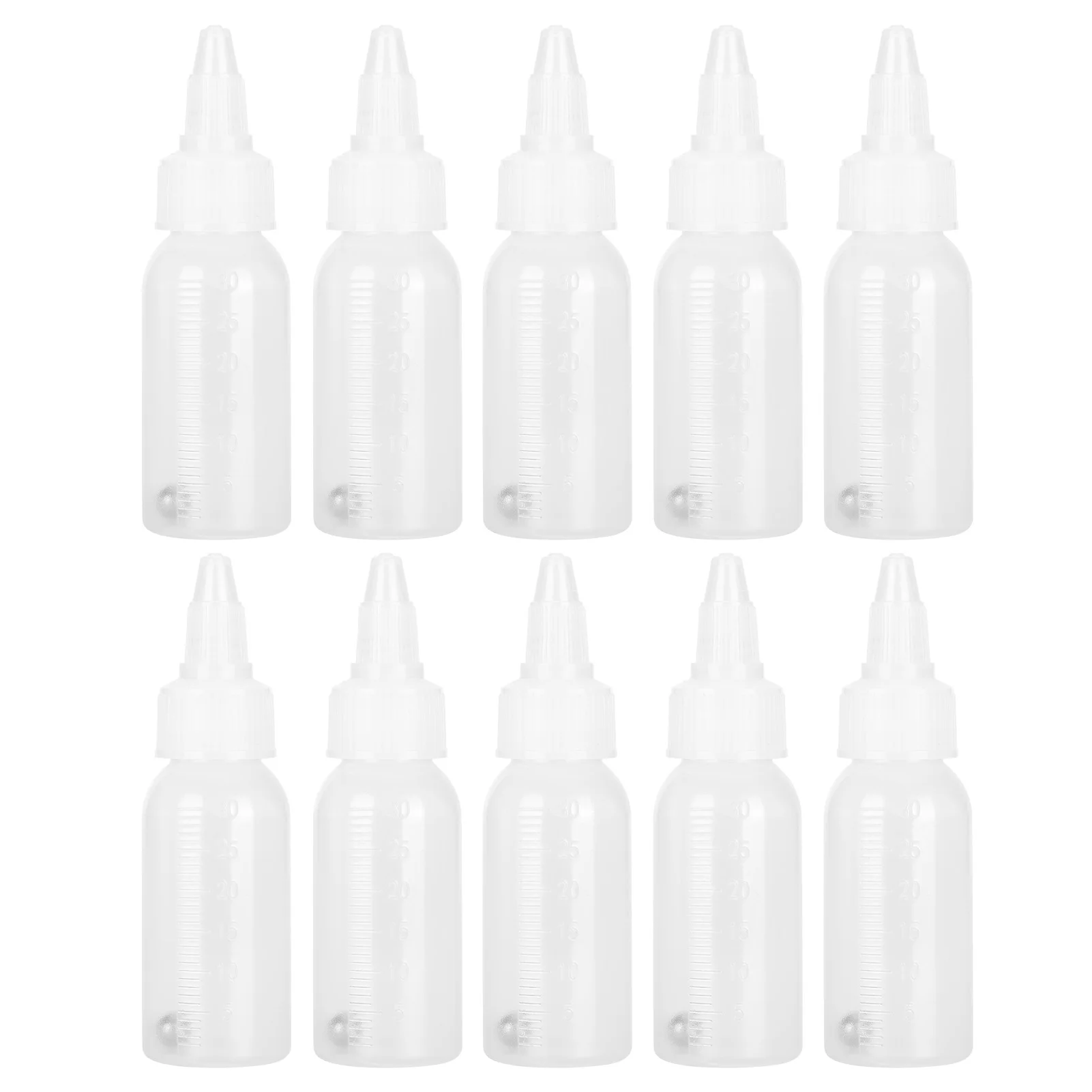 30ml Lege Verffles Corrosiebestendigheid Squirt Pigment Kruiderijcontainer met Schaal Squirt Pigmentfles Verfcontainer