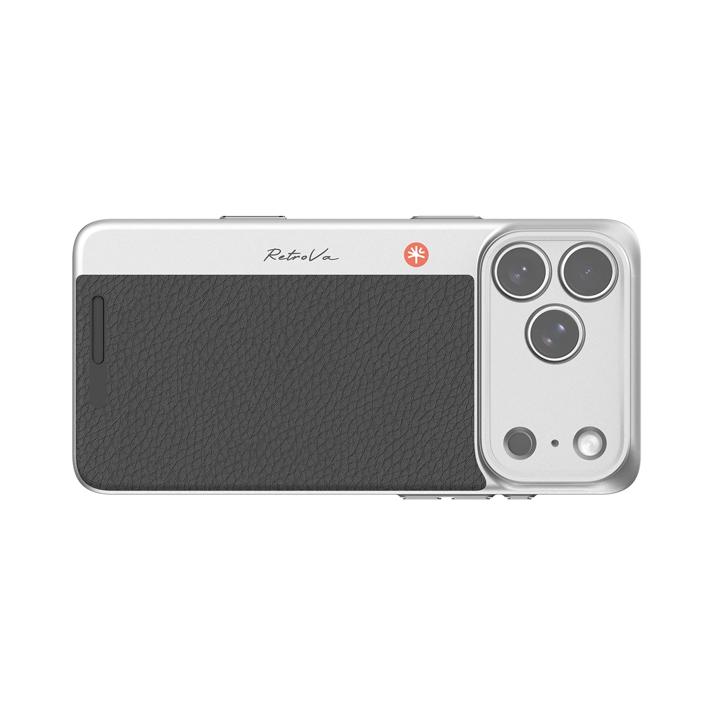 PGYTECH RetroVa 2X/4X telelens voor iPhone 17/18 Pro/Pro Max, inclusief telefoonhoesje.