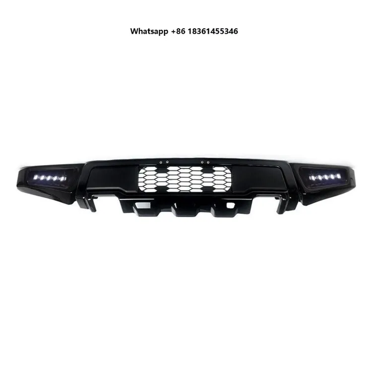 

For F150 Raptor 2015-2017 Musixia Black Steel Front Bumper 4x4 Off-road Pickup Front Bar With Winch Bracket Accessories