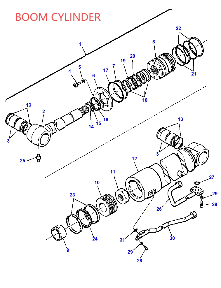 KOMATSU PC75R-2 BOOM/ARM/BUCKET/BLADE/SWING CYLINDER SEAL KIT AND MAIN PUMP MAIN VALVE SWING MOTOR TRAVEL MOTOR SWIVEL JOINT KIT