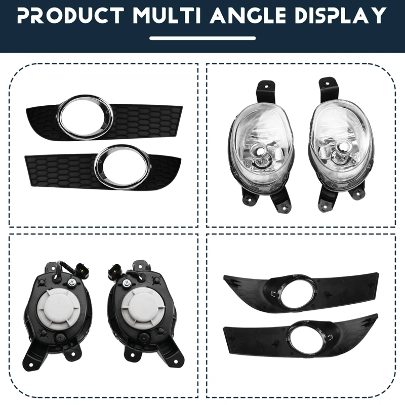 1Set Auto Fendinebbia Anteriore Gruppo Fendinebbia Per Aveo 2009 2010 2011 Con Interruttore A Filo di Aggiornamento Kit-T45C