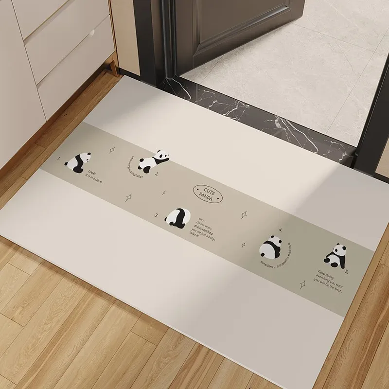 Simple Panda Pattern Door Front Mat Decoration Home Bathroom Mat