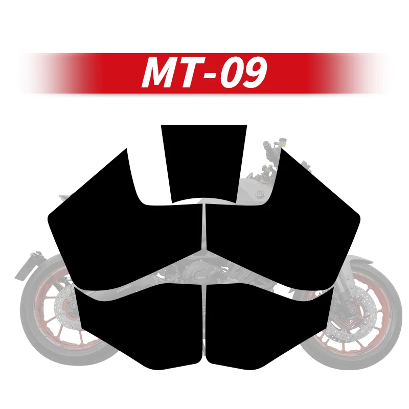 Motorcycle Fuel Tank Protection Stickers Kits, Used For YAMAHA MT-09 Bike Decoration Decals, Abrasion Resistant