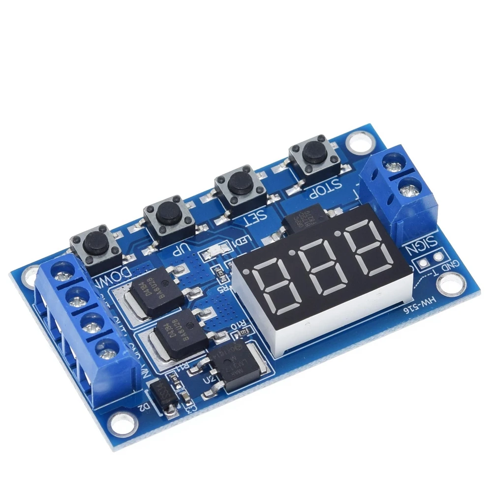 1/3PCS DC 12V 24V Dual MOS LED Digital Time Delay Relay Trigger Cycle Timer Delay Switch Circuit Board Timing Control Module DIY