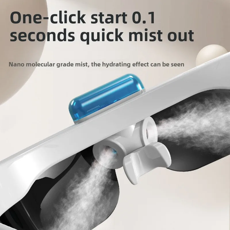 Masajeador de ojos plegable inteligente: hidratación por atomización automática estilo gafas, comodidad en spa para el cuidado y la relajación de los ojos