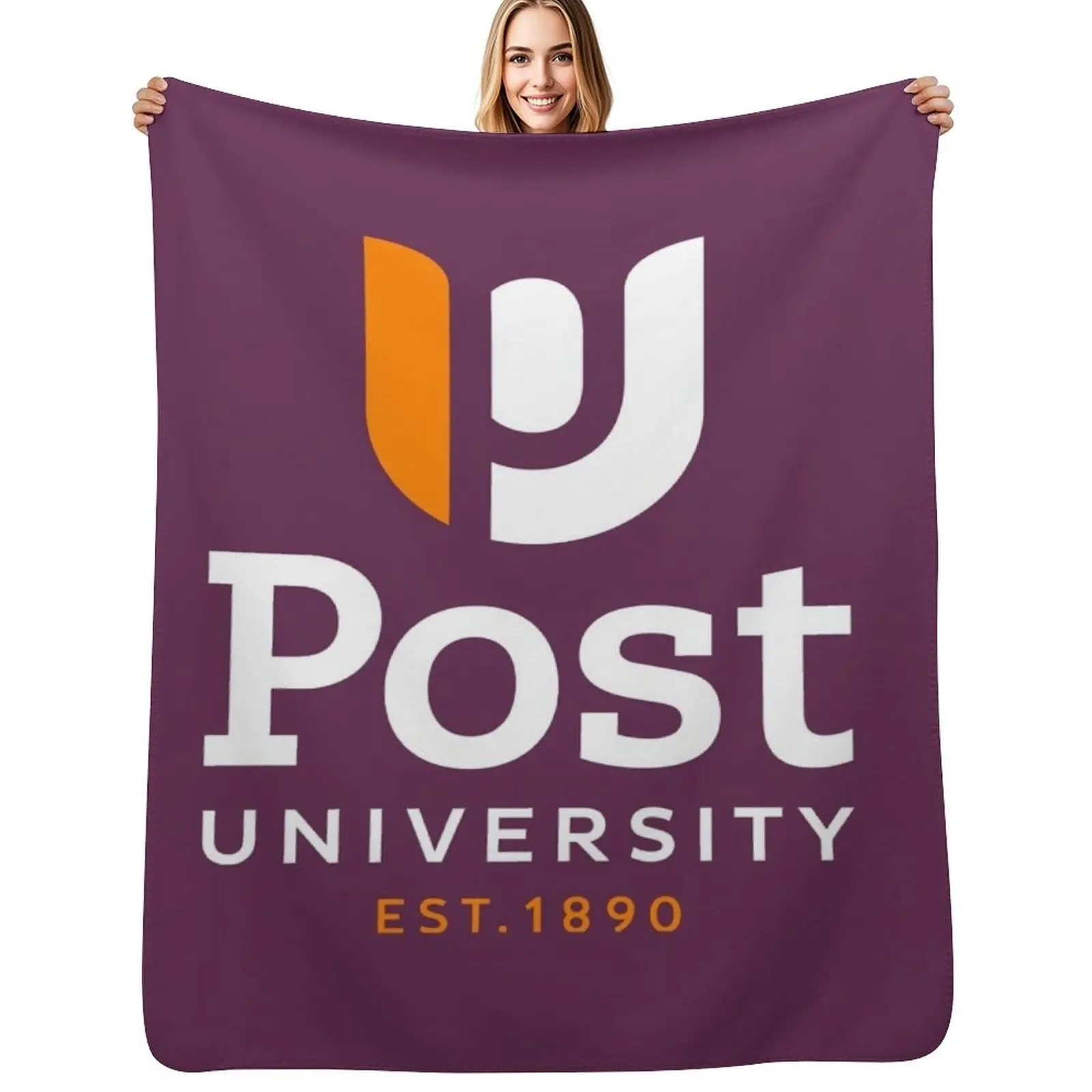 Post University Throw Blanket Soft Sherpa Fleece Warm Blanket for Winter