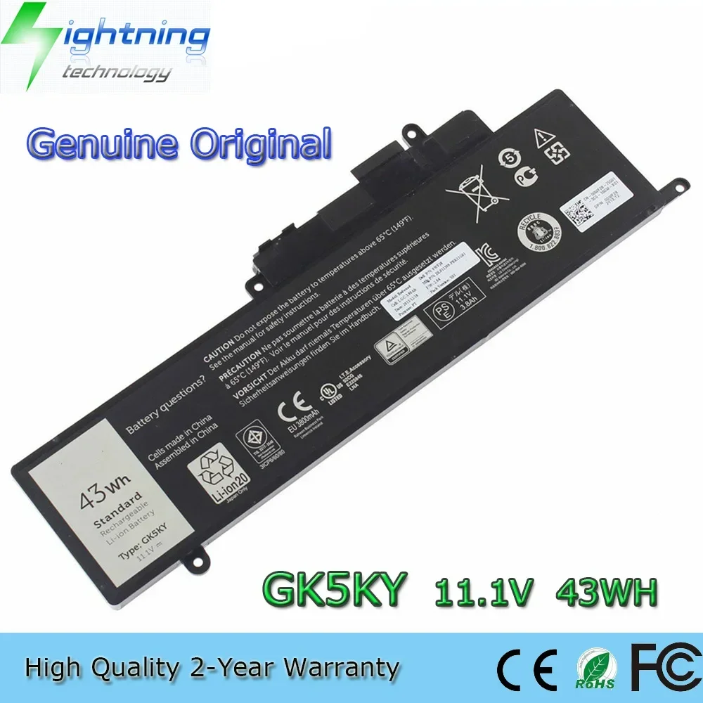 Brand New Genuine Original GK5KY 11.1V 43Wh Laptop Battery for Dell Inspiron 11 3000 Series 3147 3153 15 7000 7558 P55F P55F001