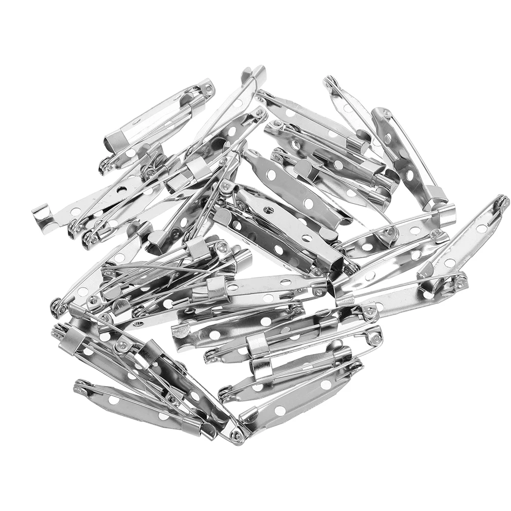 60 قطعة دبابيس معدنية قفل المشبك السلامة الصيد لصنع المجوهرات دبوس ظهورهم قفل المشبك الحرف بروش شارة اكسسوارات