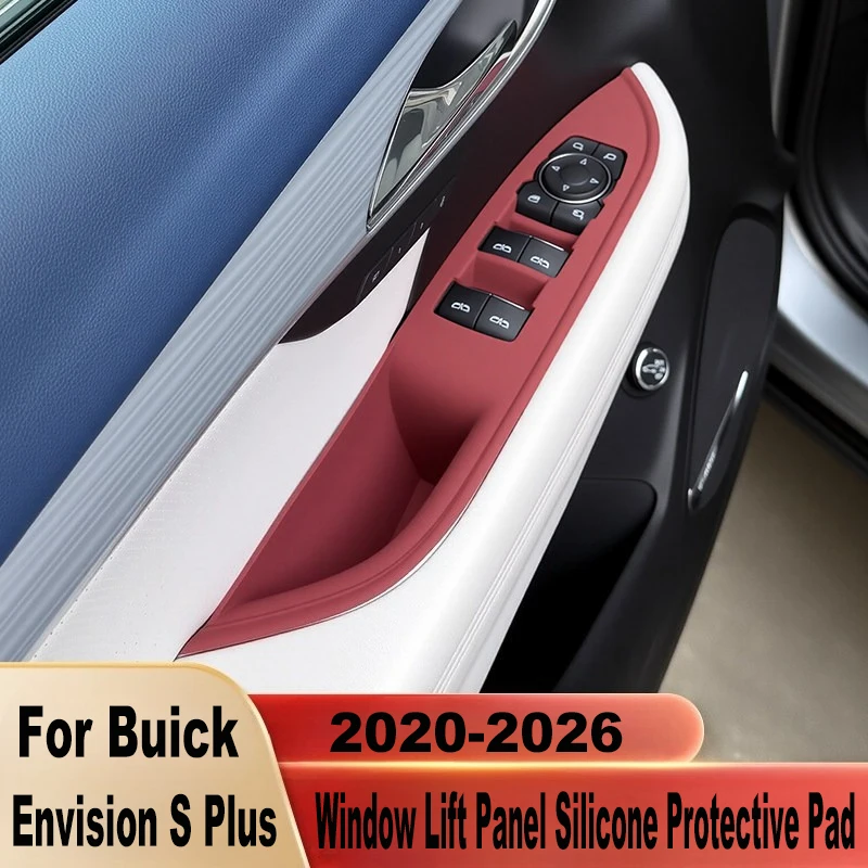 

For Buick Envision S Plus 20-26 Door Handle Storage Box Window Lift Panel Silicone Protective Pad Interior Modified Accessories