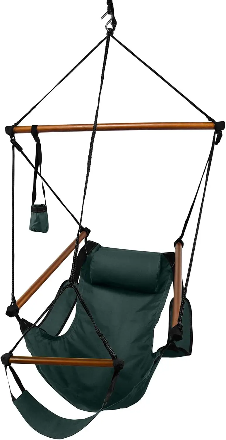 

Hammaka Hanging Hammock Air Chair, Wooden Dowels, Green