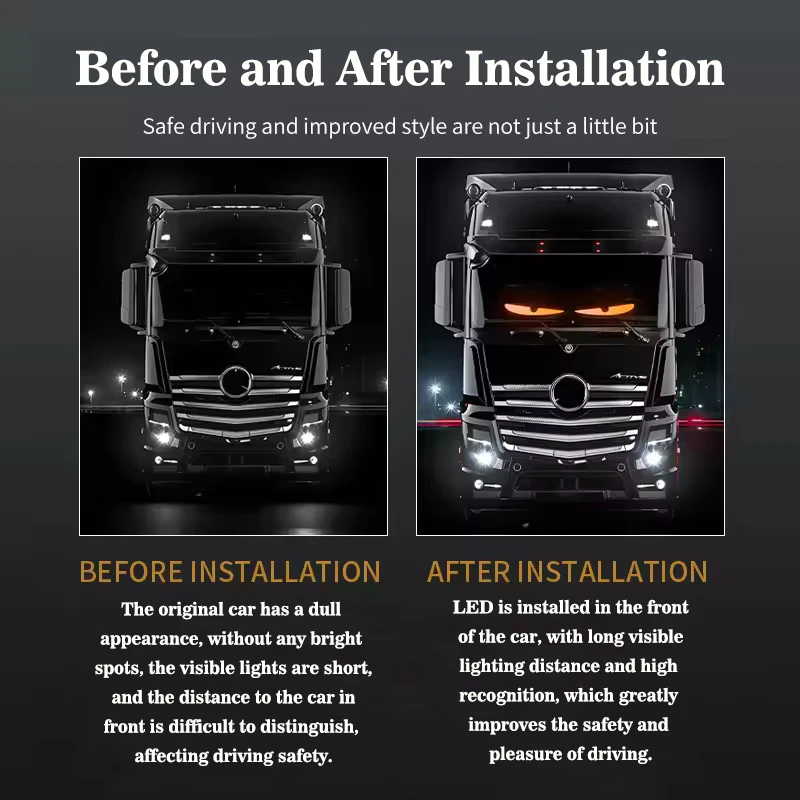 2025 Smart APP-Controlled LED Display Sticker for Cars/Trucks – Flexible Screen, Custom Image/Text, 22+ Devil’s Eye Animations