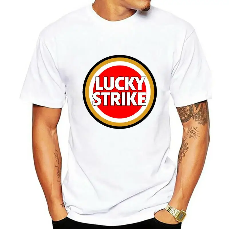 Lucky Strike Cigarettes Retro T-Shirt Pre-Cotton Tee Shirt for Men Men T Shirt 2022 Summer 100% Cotton Fashion Classic