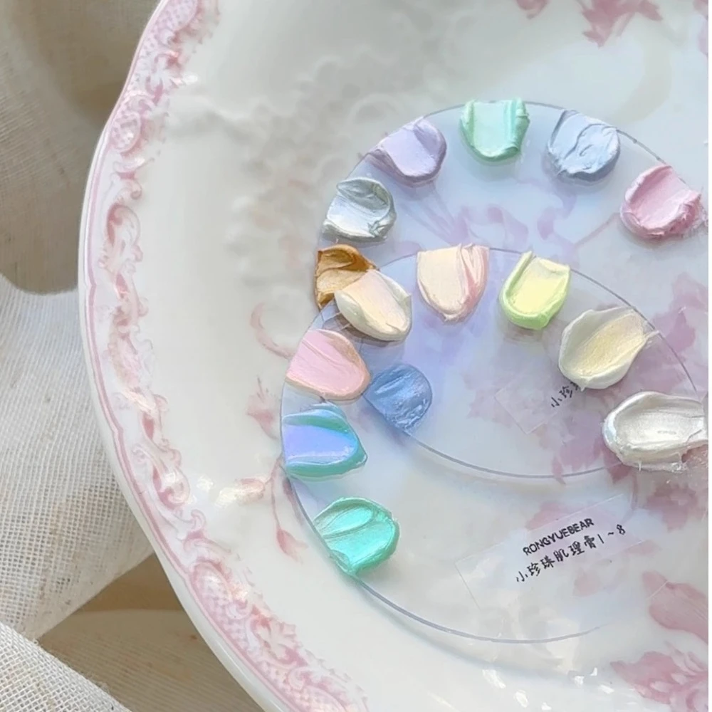 16 colori Nail Art Perla Fata Crema Texture Gel Popolarità Stato solido Nail Art Shell Smalto Gel Vernici per manicure