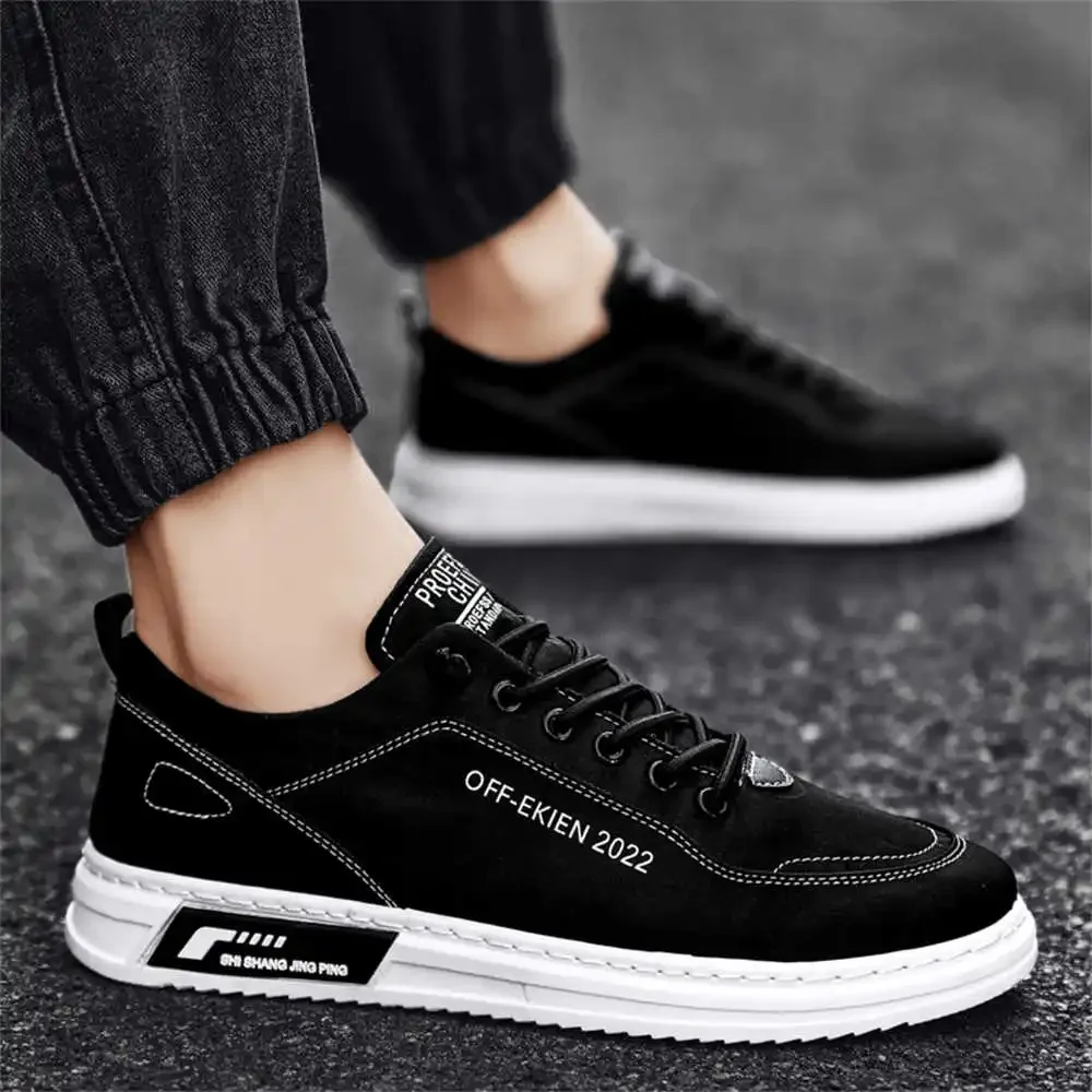 

With Lacing Number 43 Tennis Shoes For Men Walking Black Men's Boots Sneakers Men 2022 Brands Sports Shouse Loafer'lar