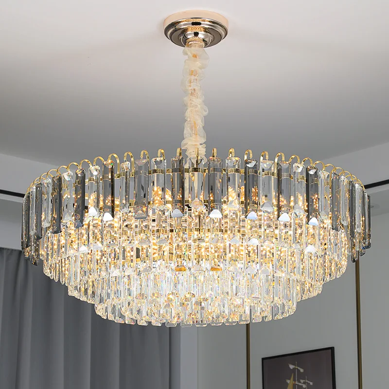 

Light Luxury Crystal Chandelier Atmospheric Living Room Light Postmodern Simple 2021 New Bedroom Luxury Restaurant Chandeliers