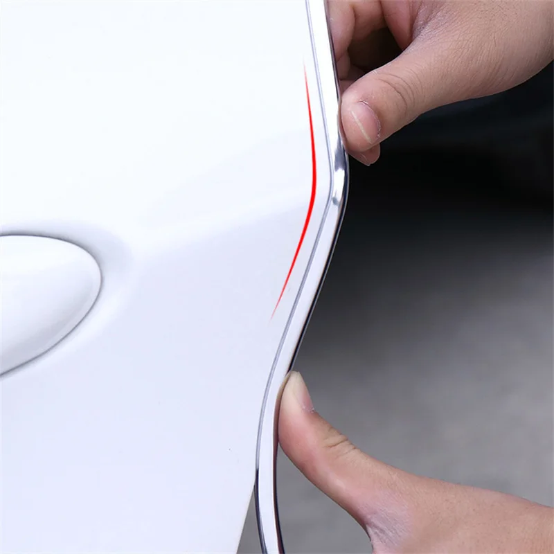 Chrome Car Door Edge Protection Strips Noise Isolation Sealant Car Door Rubber Seal Strip Sound Insulation Door Protector