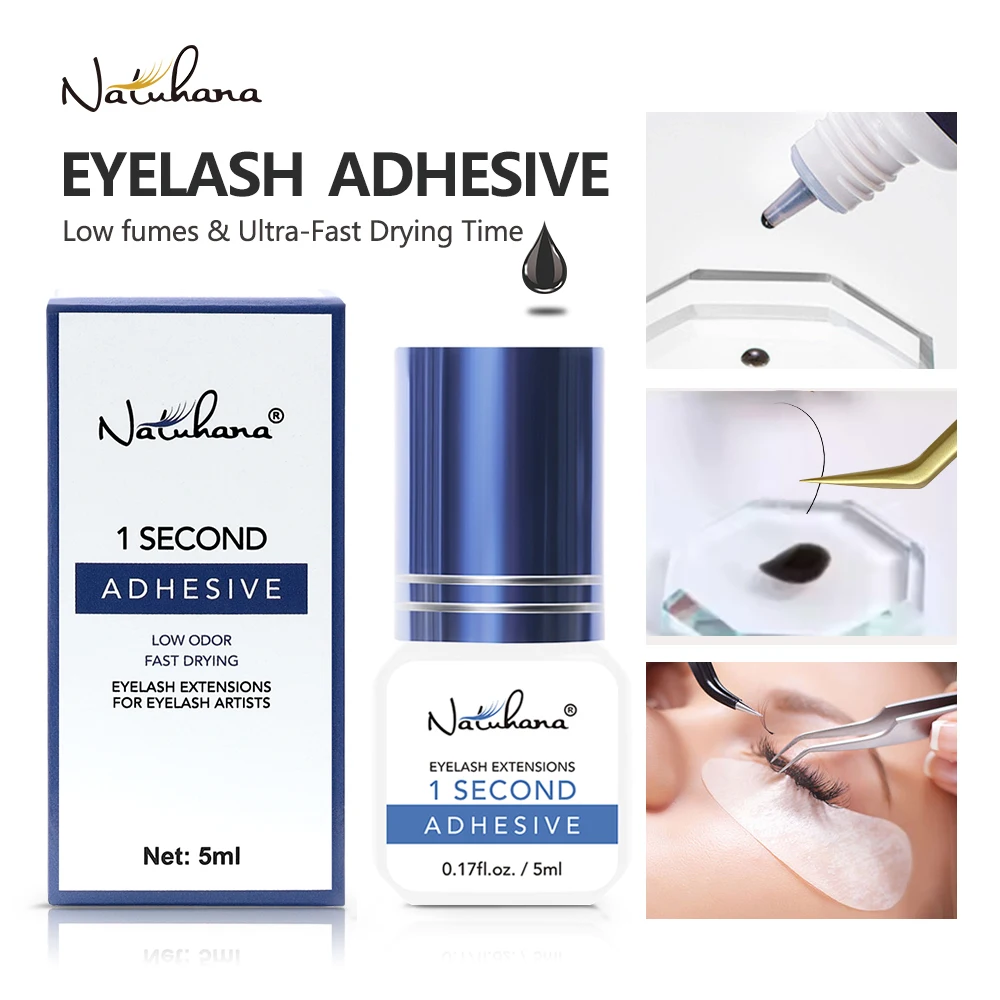 NATUHANA FLoral Scent lashes Glue Tulip Scent klej do rzęs 1s Second Fast Drying Strong False Eyelash Extension Glue