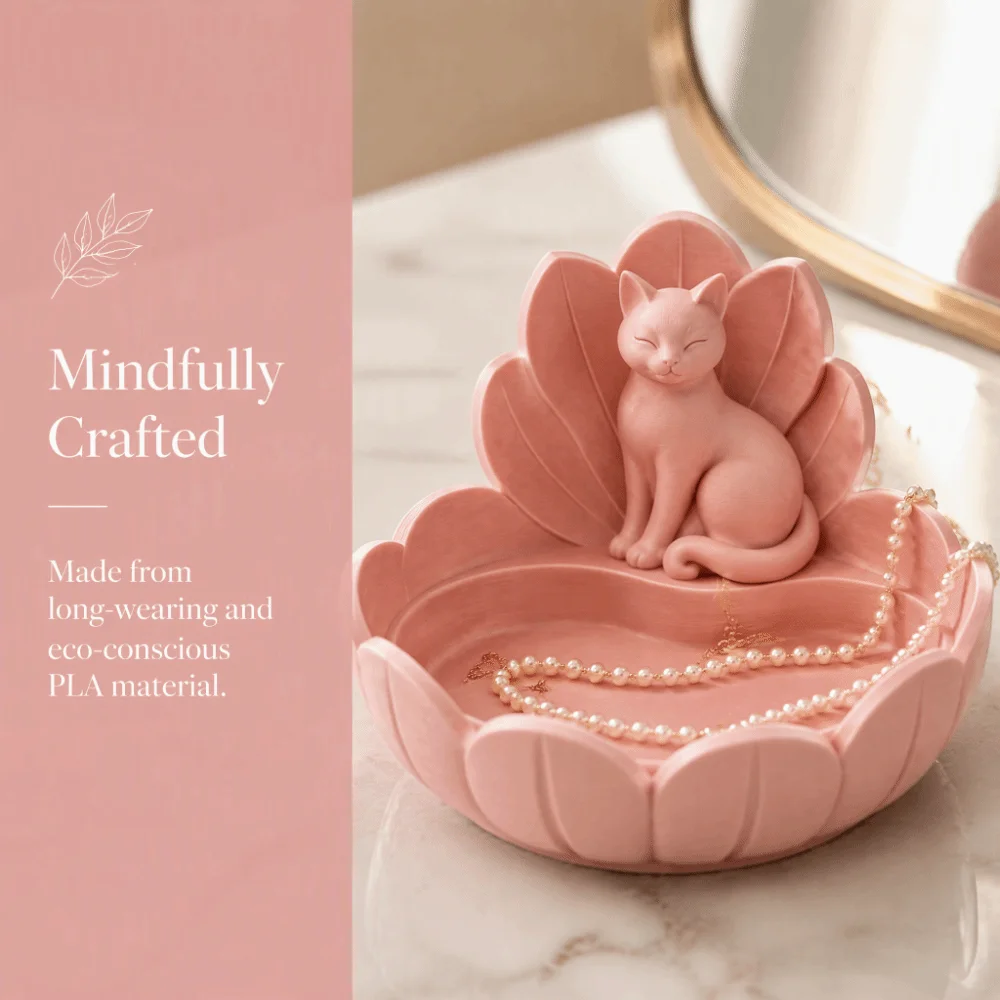 Fashion Resin Material Jewelry Storage Tray Lotus Shape Vintage Trinket Dish Lightweight Cute Desktop Organizer Desktop Use