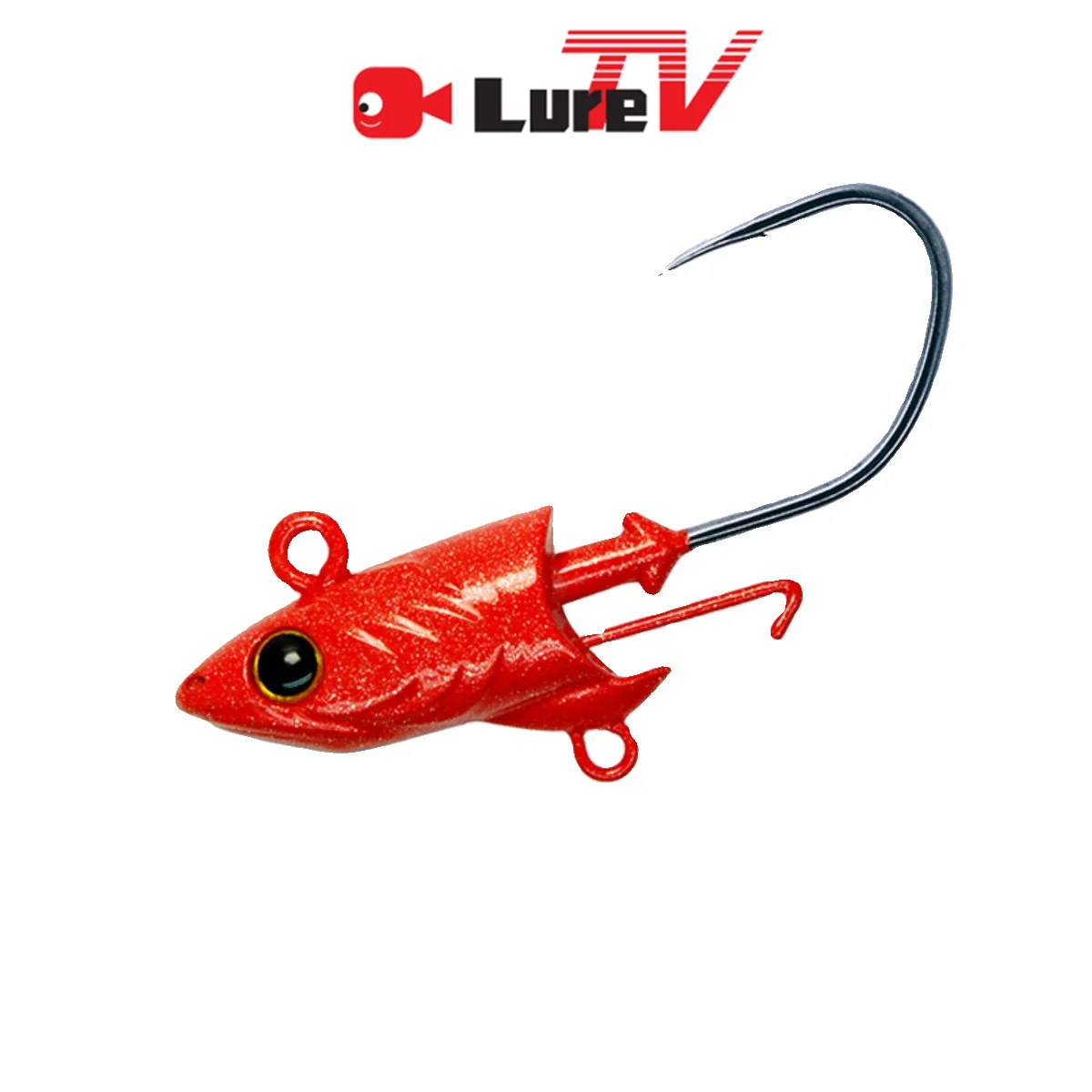 LURETV Blue Flag Fish Overbearing Sea Bass Head Lead Head Hook LuRE Bait T Tail Curling Body Soft Bait Sea Fishing Giant